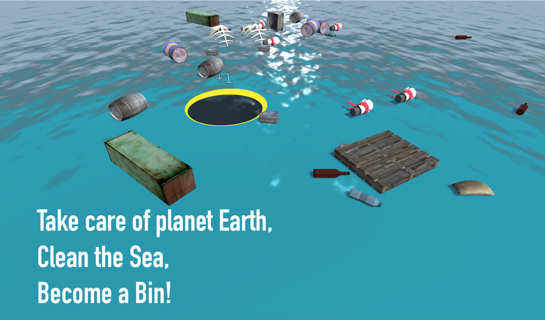 don"t let the trash float in the sea