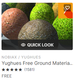 资产存储中的Yughes Free Ground Materials资产