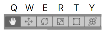 以字母QWERTY为标题的工具栏，用于为每个按钮指定键盘快捷键